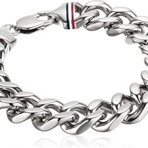 Tommy Hilfiger Men's Jewelry Stainless Steel Chunk Chain Bracelet